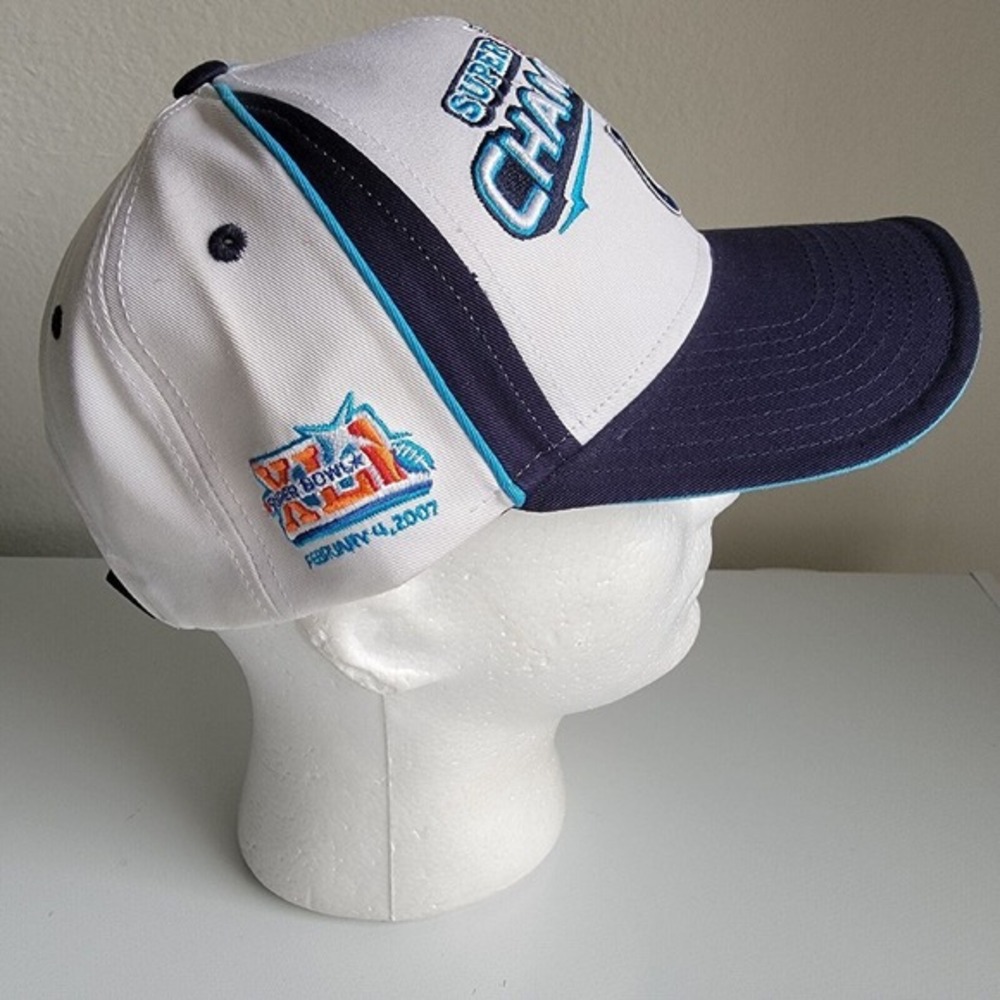 New Indianapolis Colts NFL Super Bowl Champion Reebok Adjustable Cap Hat White - Picture 6 of 10